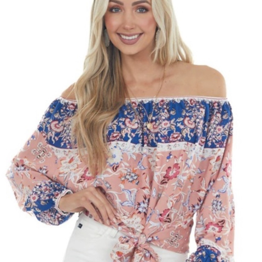 UMGEE Women’s Off The Shoulder Printed Blouse